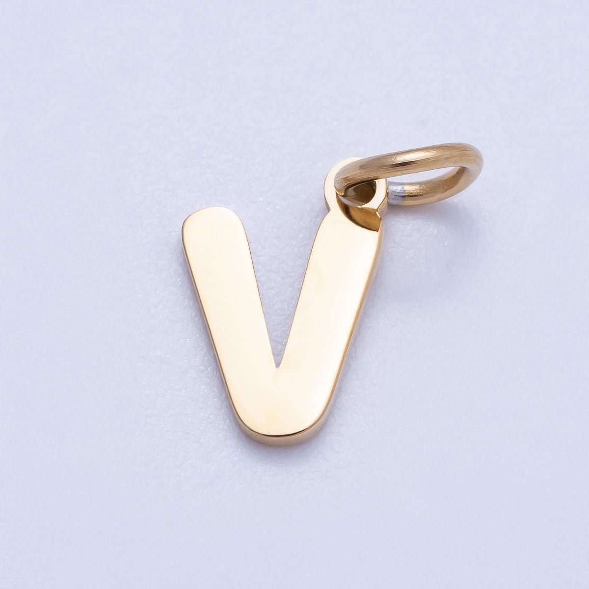 PVD Stainless Steel 10mm Plain Alphabet Letter Mini Charm A - Z | Charms - 00667 ~ Charms - 00692 - DLUXCA