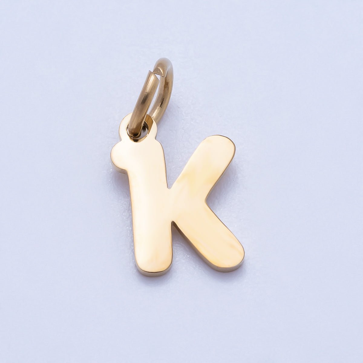 PVD Stainless Steel 10mm Plain Alphabet Letter Mini Charm A - Z | Charms - 00667 ~ Charms - 00692 - DLUXCA