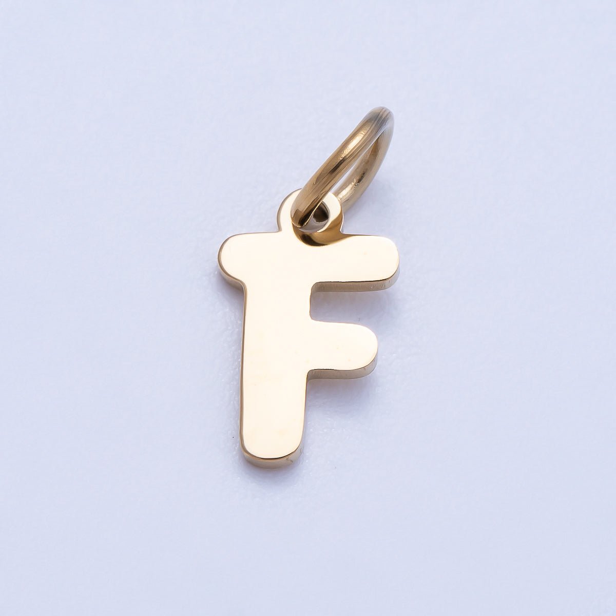 PVD Stainless Steel 10mm Plain Alphabet Letter Mini Charm A - Z | Charms - 00667 ~ Charms - 00692 - DLUXCA