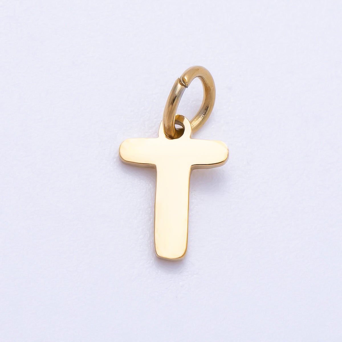 PVD Stainless Steel 10mm Plain Alphabet Letter Mini Charm A - Z | Charms - 00667 ~ Charms - 00692 - DLUXCA