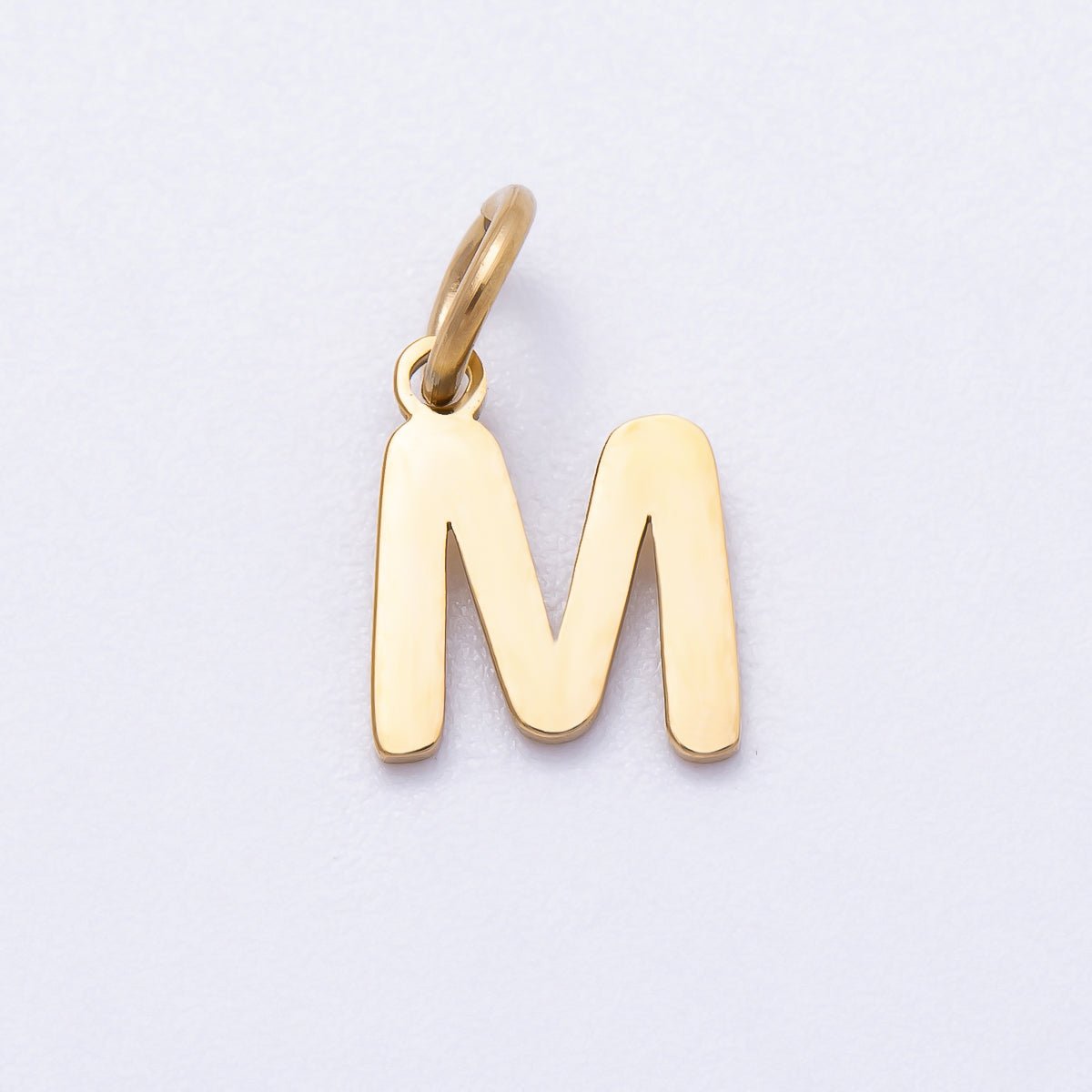 PVD Stainless Steel 10mm Plain Alphabet Letter Mini Charm A - Z | Charms - 00667 ~ Charms - 00692 - DLUXCA