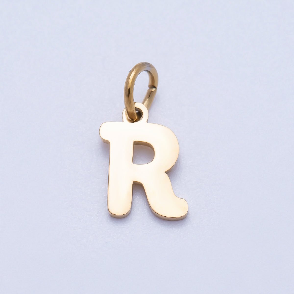 PVD Stainless Steel 10mm Plain Alphabet Letter Mini Charm A - Z | Charms - 00667 ~ Charms - 00692 - DLUXCA