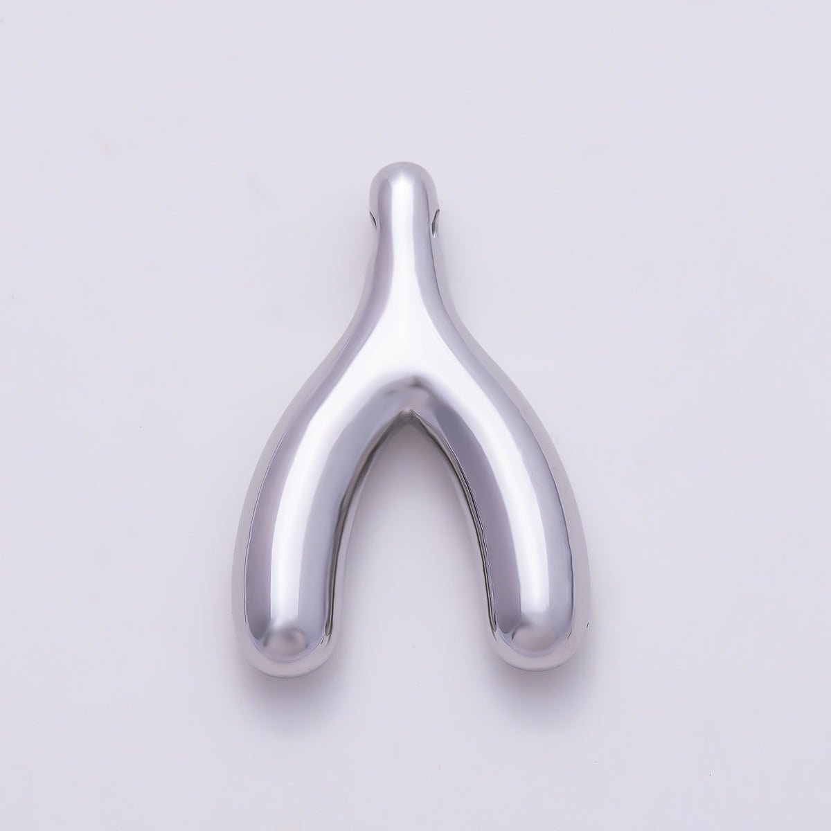 PVD Stainless Steel 18mm Minimalist Lucky Wishbone Pendant in Gold & Silver | Charms-01582 Charms-01583 - DLUXCA