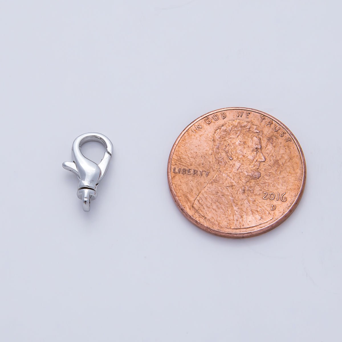 Rhodium Plated 11.7mm, 15.7mm, 17.8mm Minimalist Swivel Lobster Clasps Closure Finding | Z1617 - Z1619 - DLUXCA