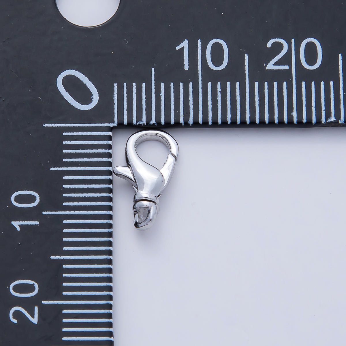 Rhodium Plated 11.7mm, 15.7mm, 17.8mm Minimalist Swivel Lobster Clasps Closure Finding | Z1617 - Z1619 - DLUXCA