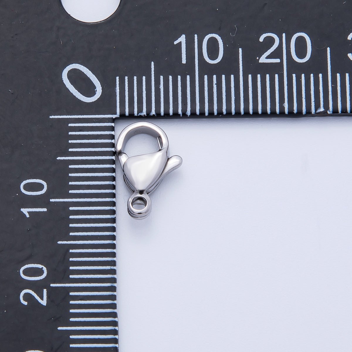Rhodium Plated 12mm Lobster Claw Clasp Closure Findings | Findings - 00058 - DLUXCA