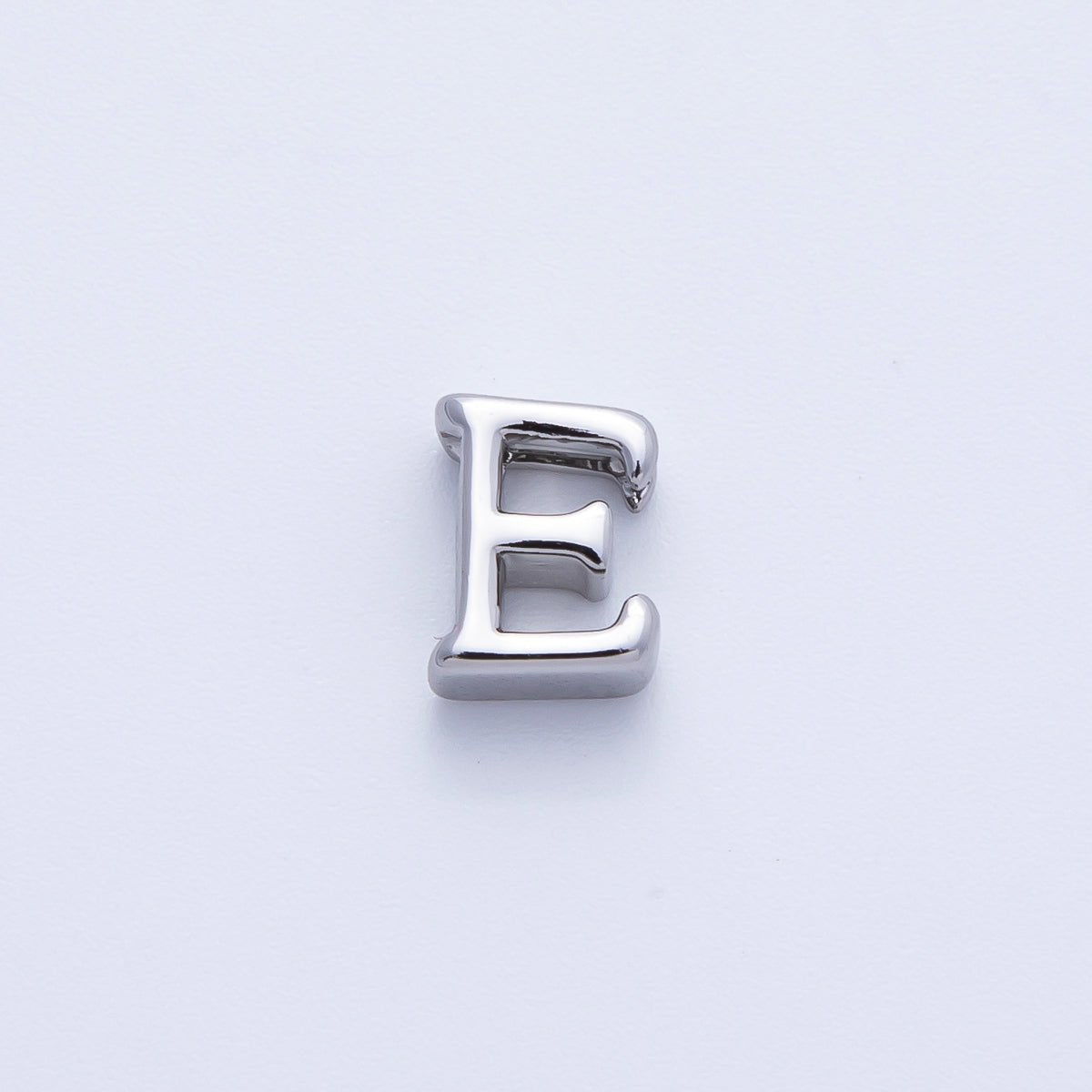 Rhodium Plated 8.5mm Minimalist Greek Initial Alphabet Letter Personalized Bead | AF248 - AF259 - DLUXCA
