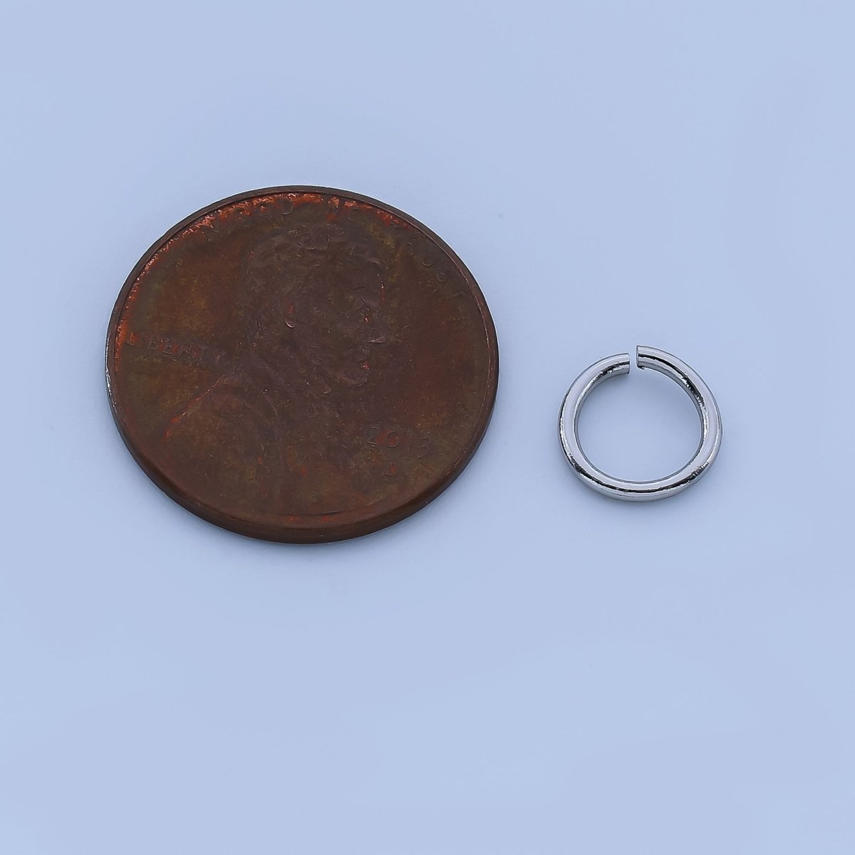 Rhodium Plated 8mm x 1mm Jump Ring Minimalist Finding Set| SP - 1641 - DLUXCA