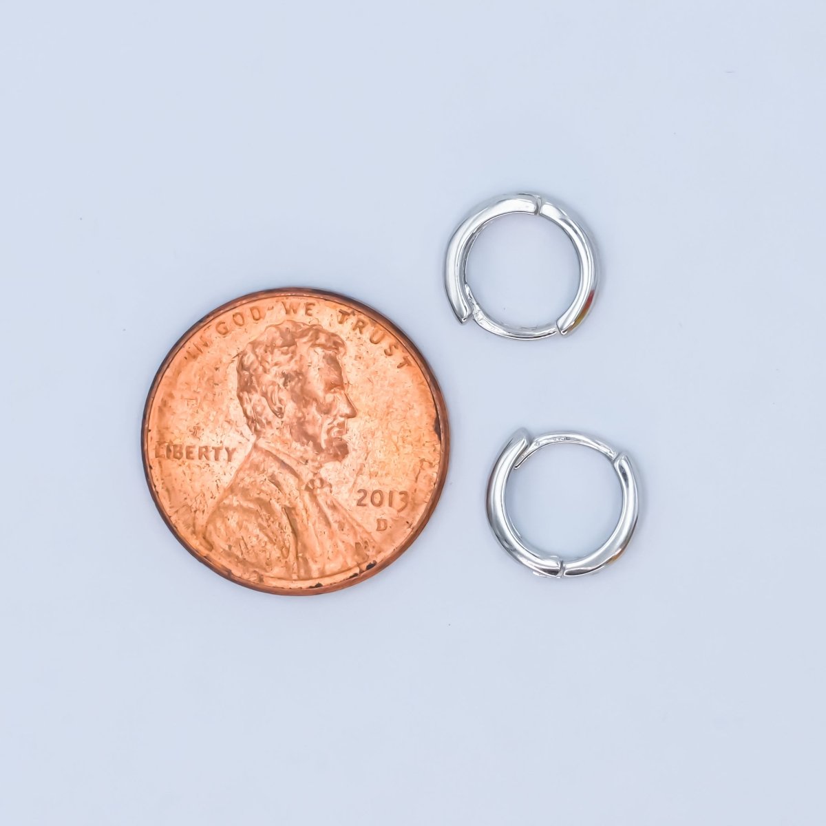 S925 Sterling Silver 10mm Minimalist Huggie Earrings | SL - 642 - DLUXCA