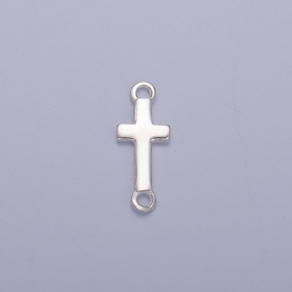 S925 Sterling Silver 13mm Minimalist Cross Connector | SL - 637 - DLUXCA