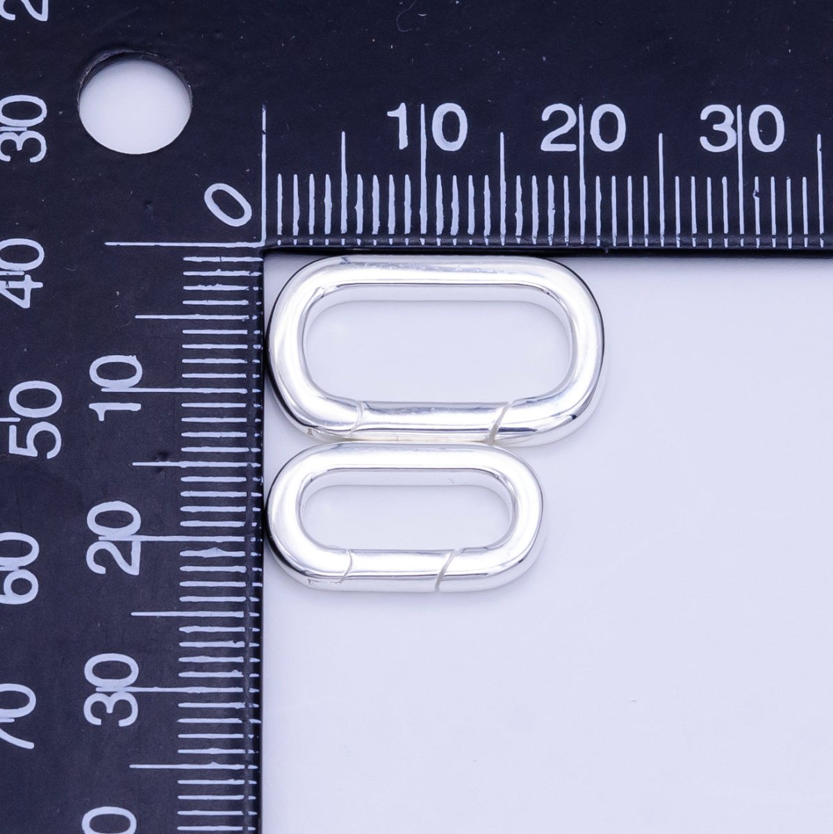 S925 Sterling Silver 21.5mm, 17.5mm Push Oblong Spring Gate Findings | SL - 510 SL - 511 - DLUXCA