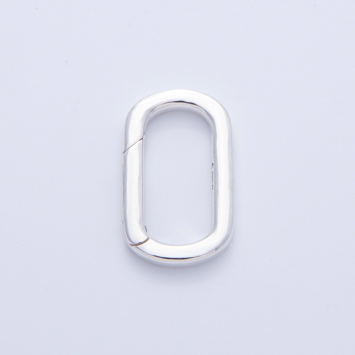 S925 Sterling Silver 21mm Push Gate Oblong Enhancer Findings | SL - 510 - DLUXCA