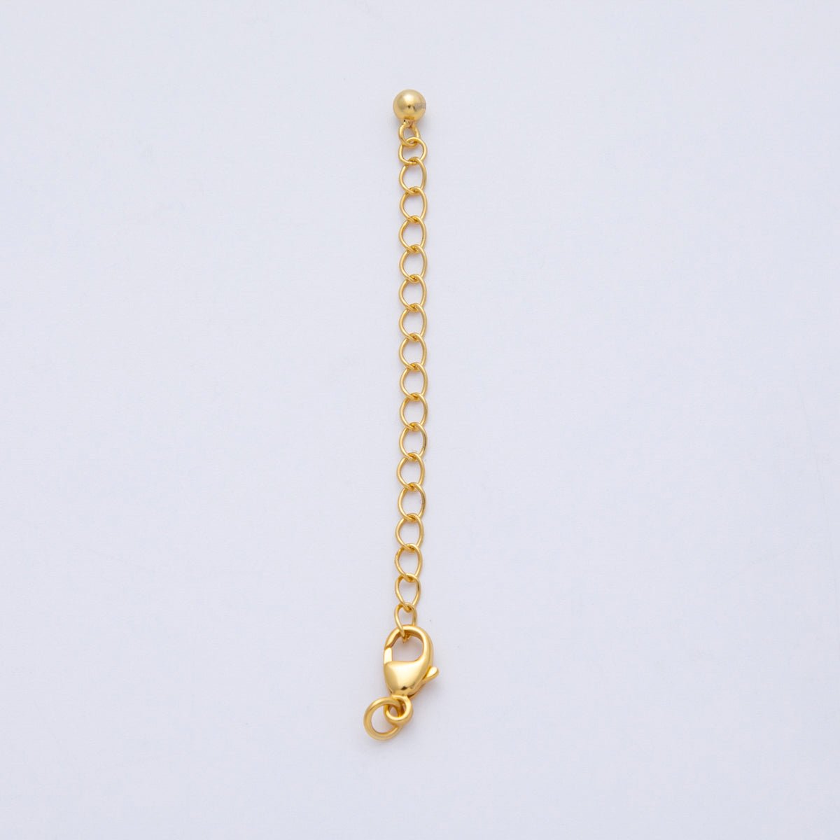 S925 Sterling Silver 2.5mm Minimalist Lobster Clasps 2.5 Inch Extender Ball Closure Findings | SL - 00712 - DLUXCA