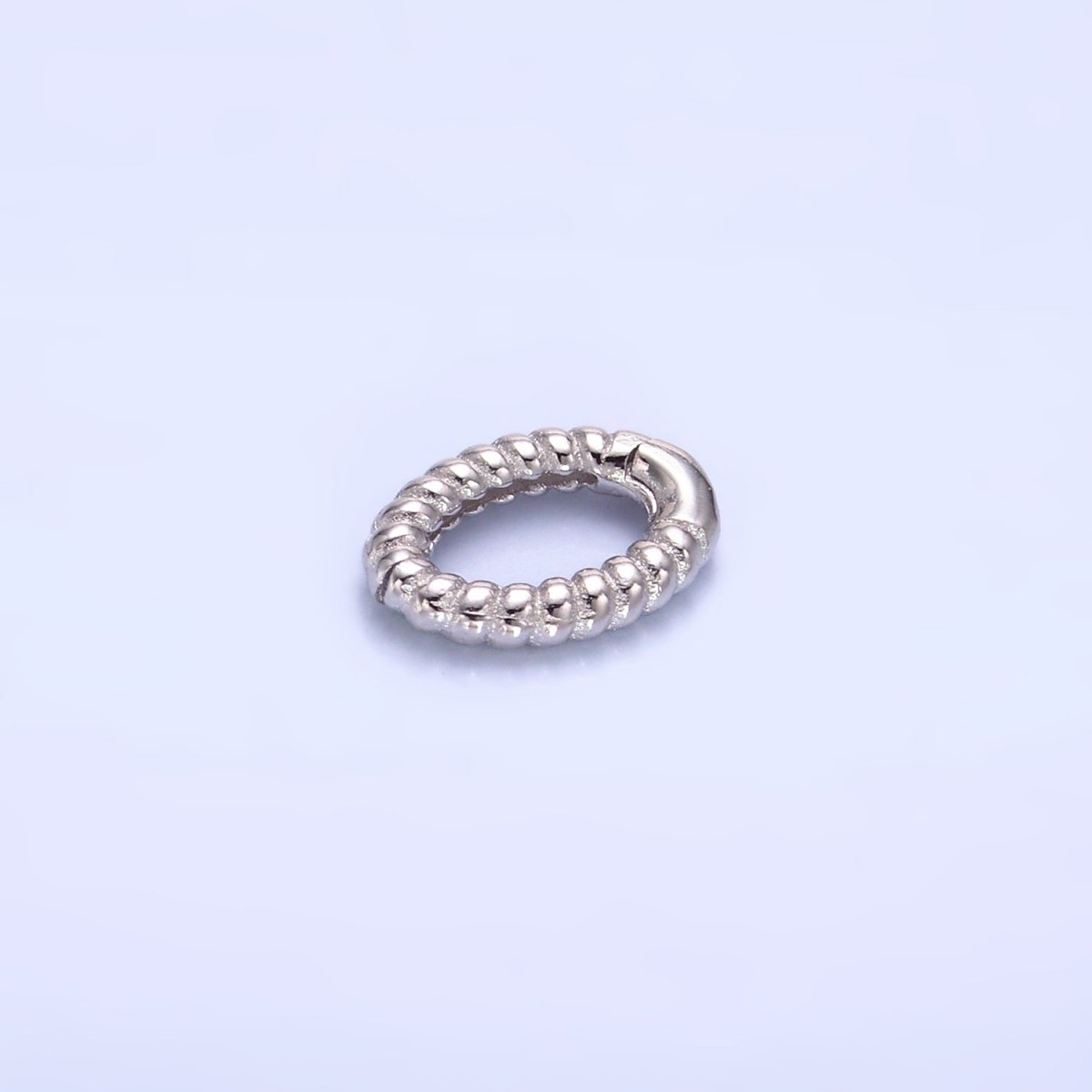 S925 Sterling Silver 9mm Pull Ribbed Oblong Finding | SL - 543 - DLUXCA