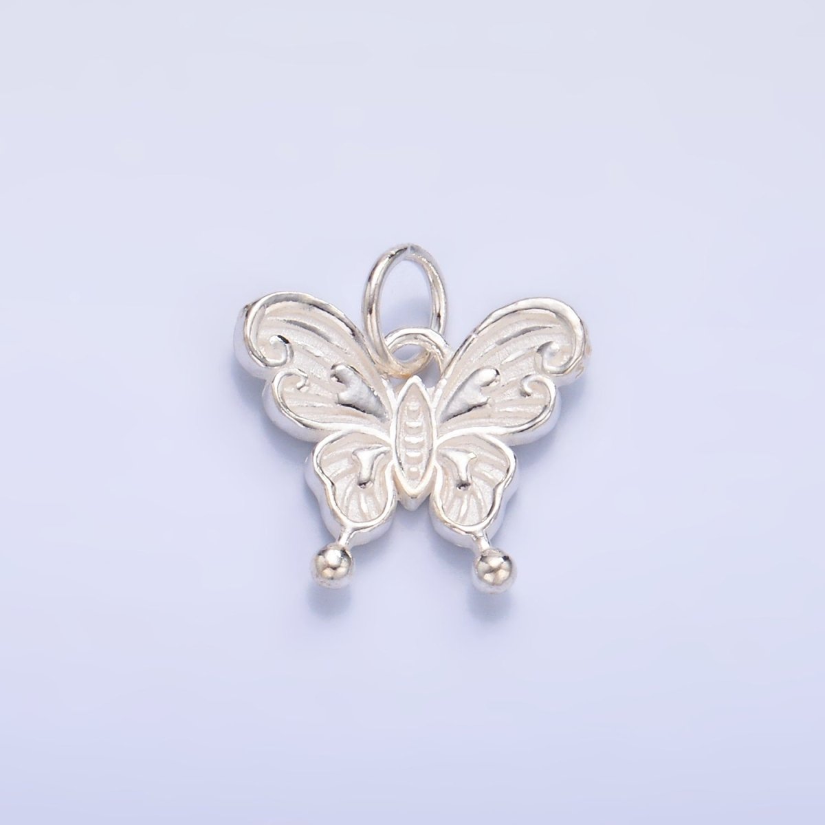 S925 Sterling Silver Artisan Butterfly Insect Charm | SL - 531 - DLUXCA