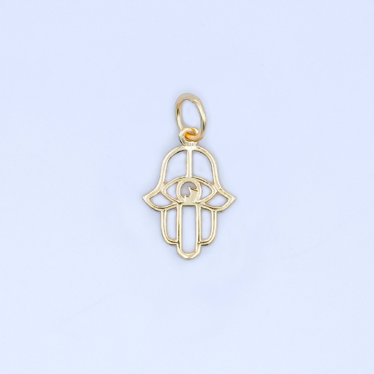 S925 Sterling Silver Hamsa Hand Charm in Gold & Silver | SL - 645 - DLUXCA