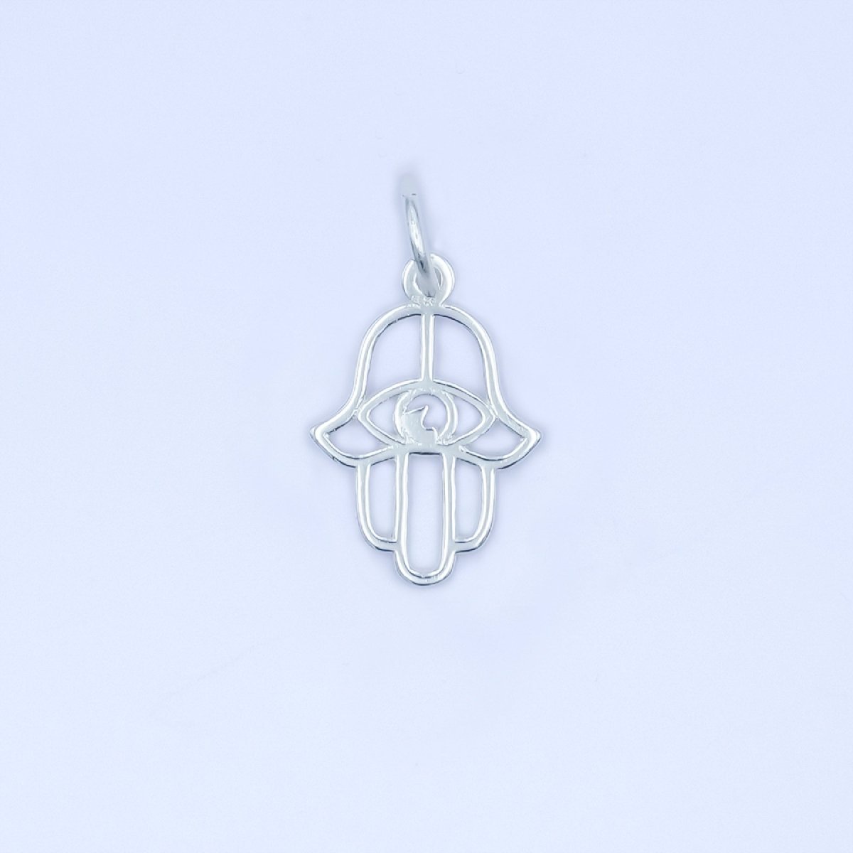 S925 Sterling Silver Hamsa Hand Charm in Gold & Silver | SL - 645 - DLUXCA