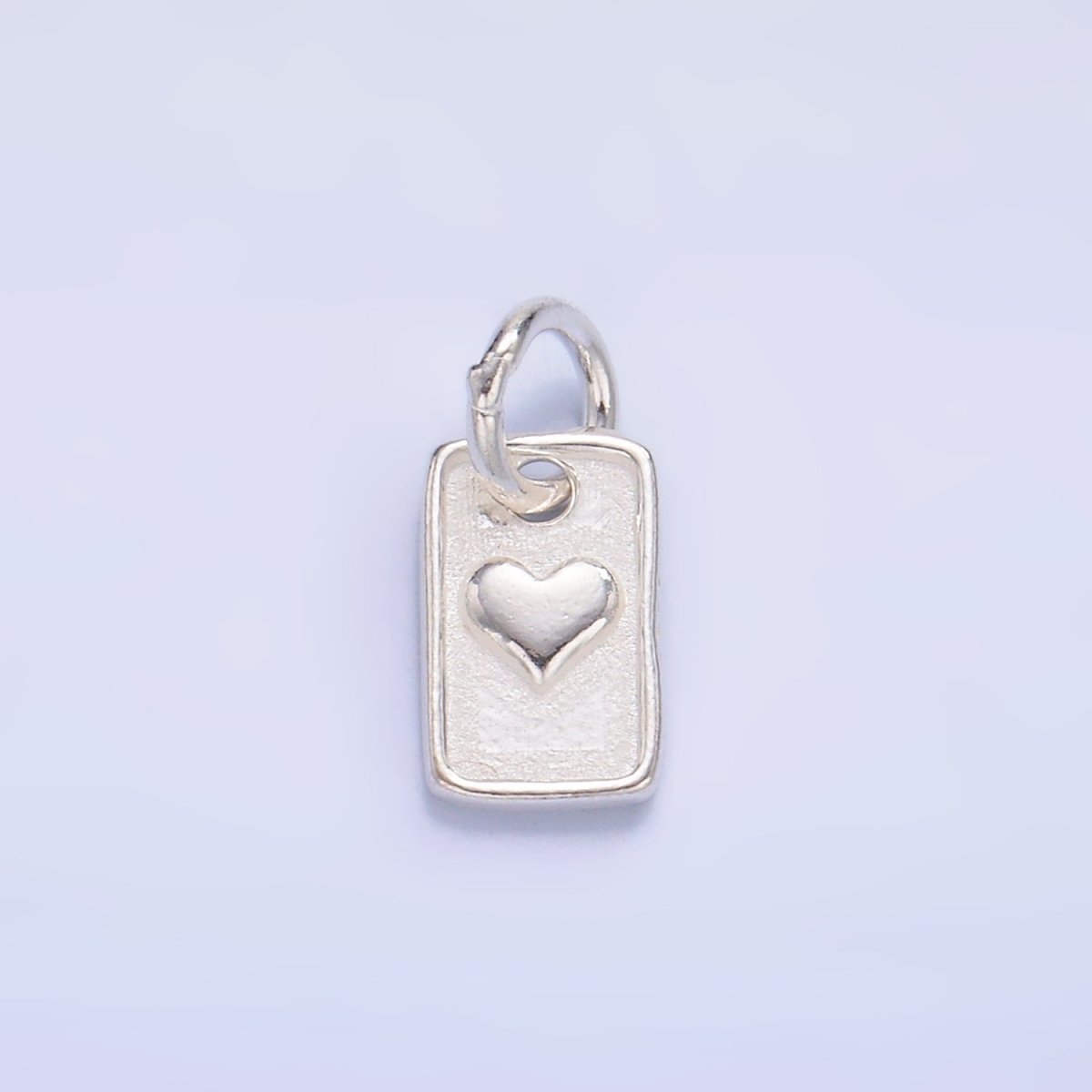 S925 Sterling Silver Heart Love Tag Mini Charm | SL - 536 - DLUXCA