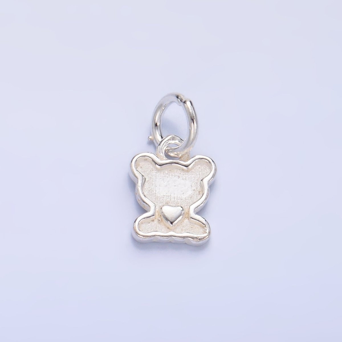 S925 Sterling Silver Heart Teddy Bear Animal Charm | SL - 538 - DLUXCA