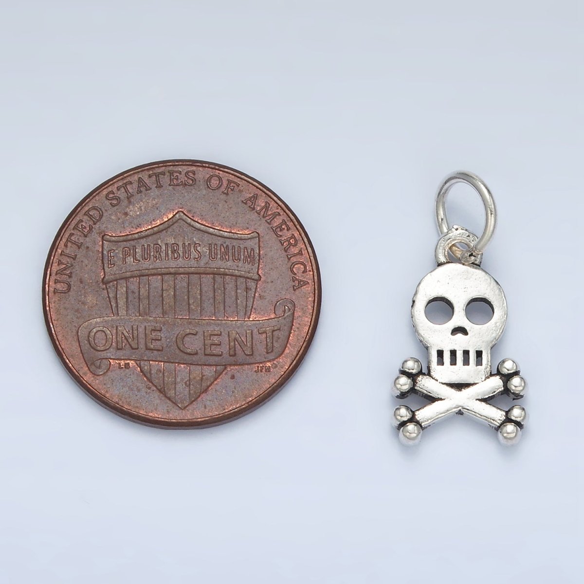 S925 Sterling Silver Mini Skull Charm | SL - 503 - DLUXCA