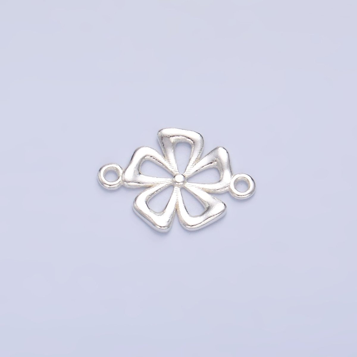 S925 Sterling Silver Minimalist Flower Connector in Gold & Silver | SL - 520 - DLUXCA