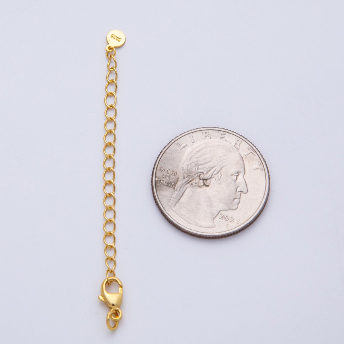 S925 Sterling Silver Minimalist Lobster Claw Clasp w. 3 Inch Extender Closure Findings | SL - 00713 - DLUXCA