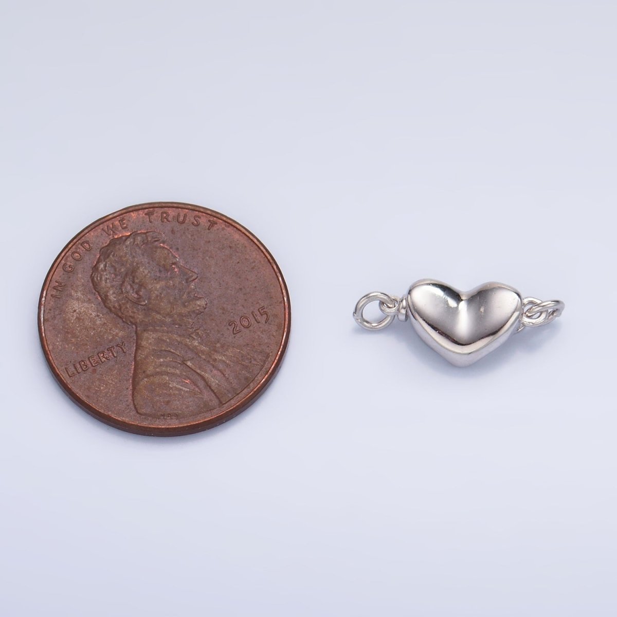 S925 Sterling Silver Needle Heart Minimalist Charm Set | SL - 547 - DLUXCA