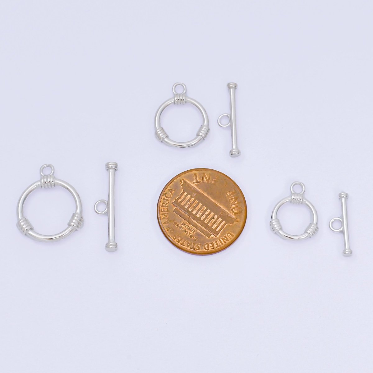 S925 Sterling Silver OT Clasp Classic Dainty Toggle Clasps Closure Finding | SL - 675 - SL - 677 - DLUXCA