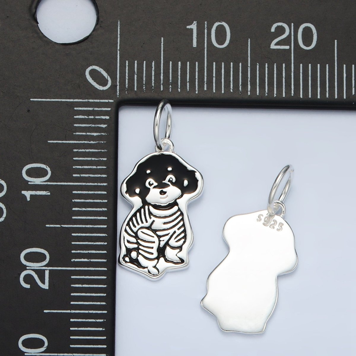 S925 Sterling Silver Puppy Dog Sweater Charm | SL - 502 - DLUXCA