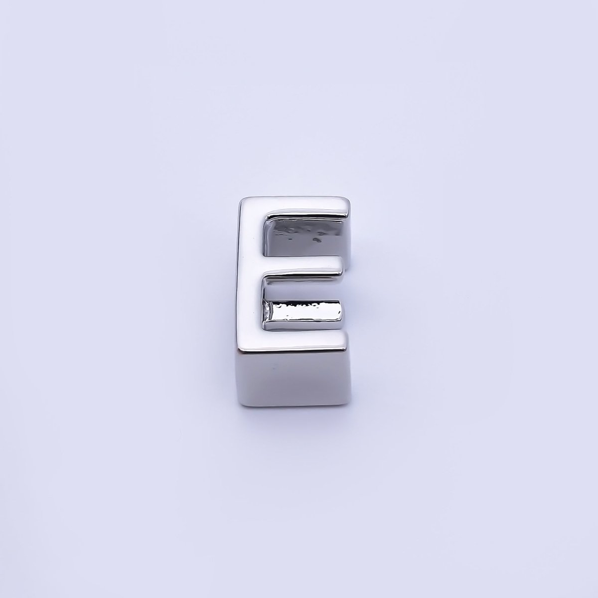 Silver 13mm Personalized Minimalist Initial Letter Alphabet Bead | AF144 - AF156 - DLUXCA