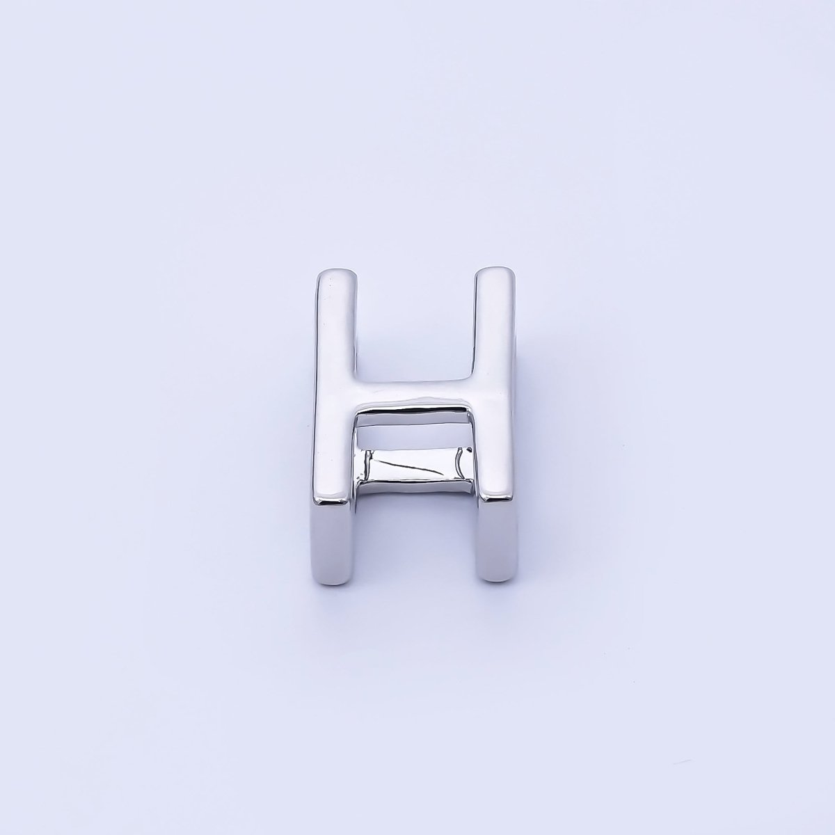 Silver 13mm Personalized Minimalist Initial Letter Alphabet Bead | AF144 - AF156 - DLUXCA