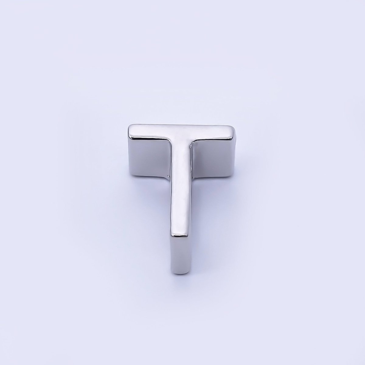 Silver 13mm Personalized Minimalist Initial Letter Alphabet Bead | AF144 - AF156 - DLUXCA