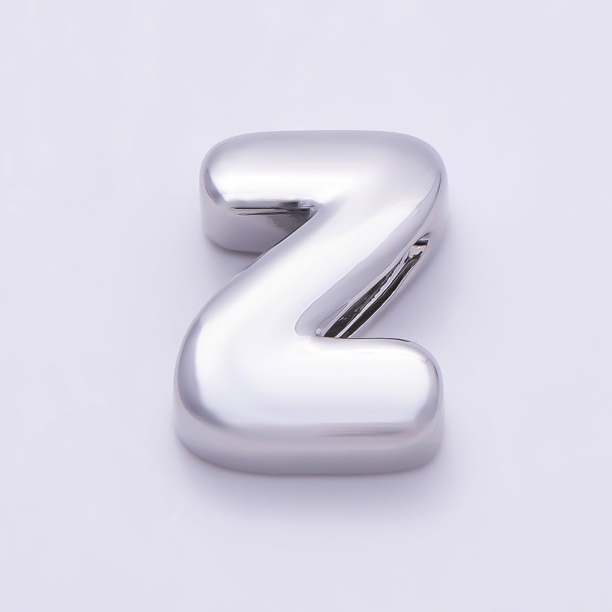 Silver 20mm Minimalist Chubby Initial Letter A-Z Alphabet Personalized Bead | Beads-00440 ~ Beads-00439 (Copy) - DLUXCA