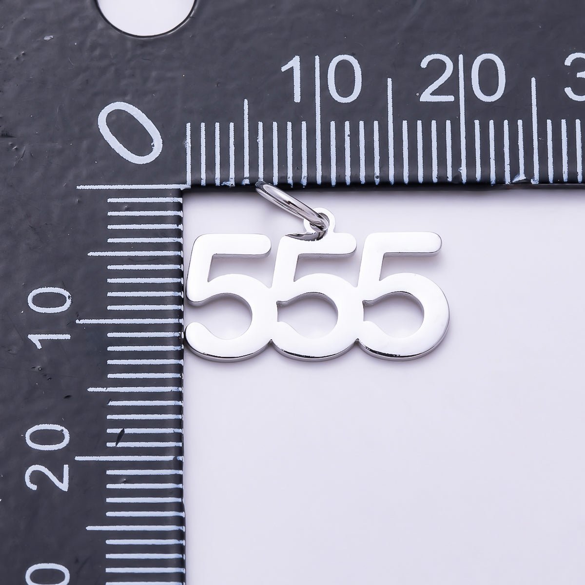 Silver 21mm Angel Number 111-999 Triple Digit Charm 0-9 | Charms-01765 ~ Charms-01773 - DLUXCA