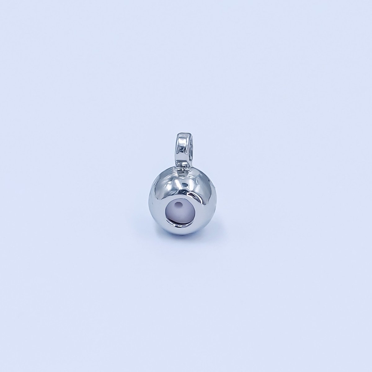 Silver 4mm Round Stopper Bead with Loop Silicone Grip Slider Bead for Charm Holder DIY Jewelry Making Supply Finding | Z - 01063 - DLUXCA