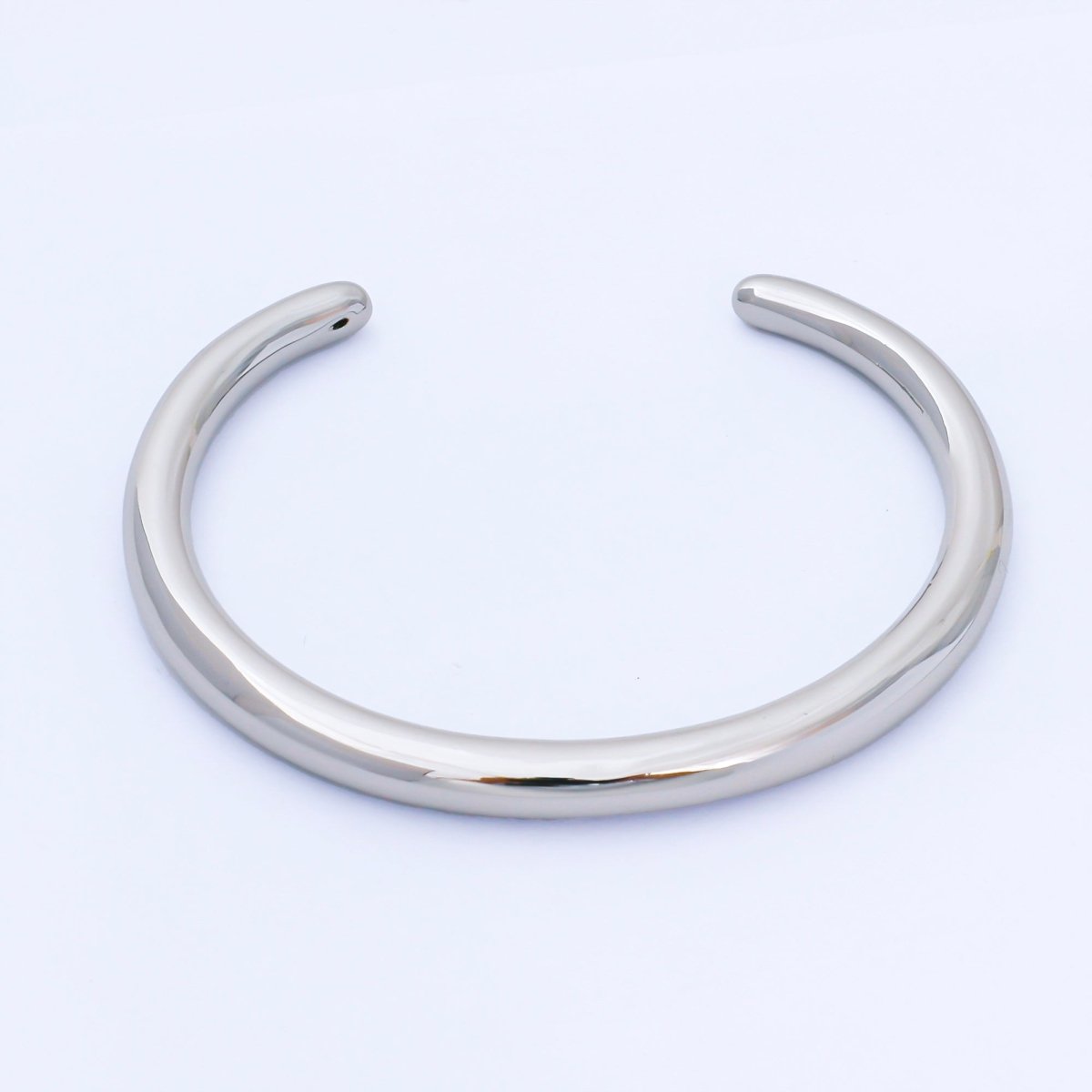 Silver Simple Minimalist Classic Cuff Bracelet | WA - 1692 - DLUXCA