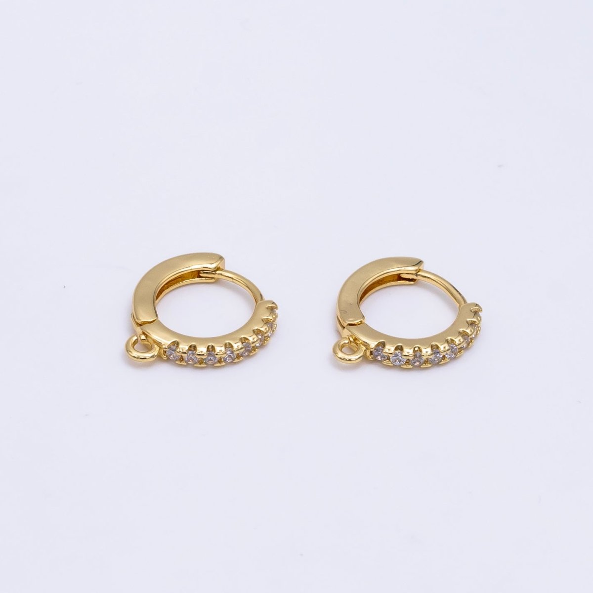 Simple Minimalist Huggies Gold Filled Earring Supplies for DIY Earring K - 473, K - 578 - DLUXCA