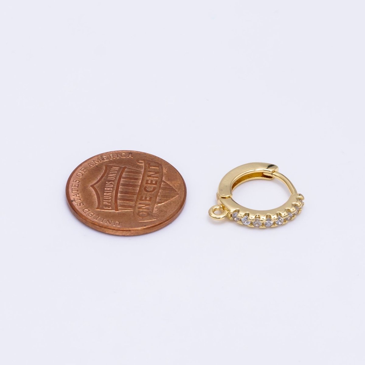 Simple Minimalist Huggies Gold Filled Earring Supplies for DIY Earring K - 473, K - 578 - DLUXCA