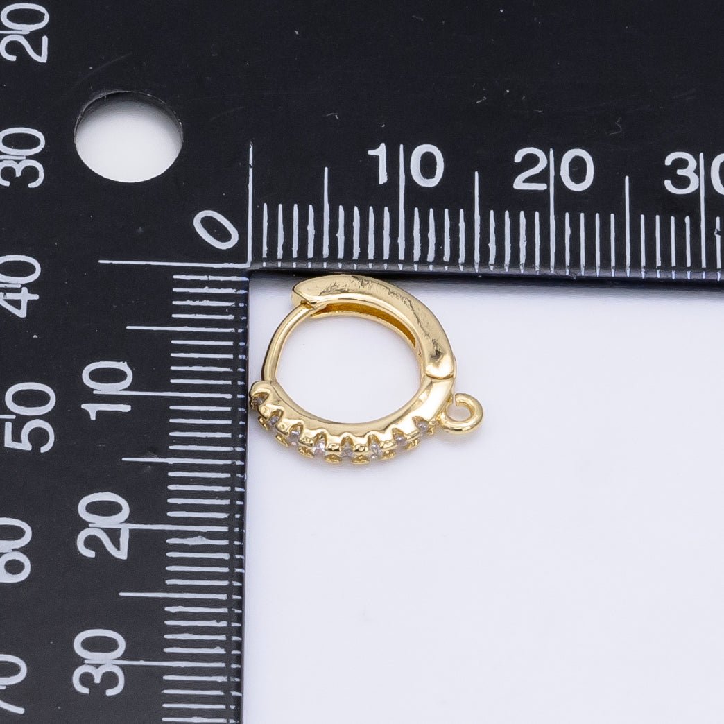 Simple Minimalist Huggies Gold Filled Earring Supplies for DIY Earring K - 473, K - 578 - DLUXCA