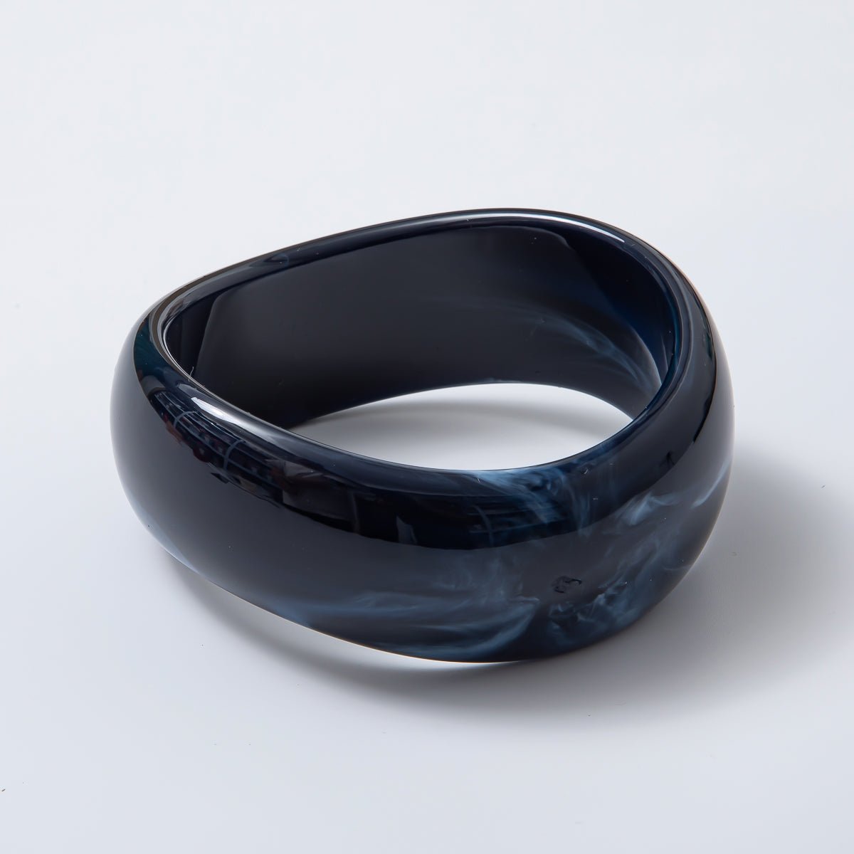 Solid Resin Acrylic Geometric Wide Bangle Bracelet | WA - 3384 ~ WA - 3393 - DLUXCA