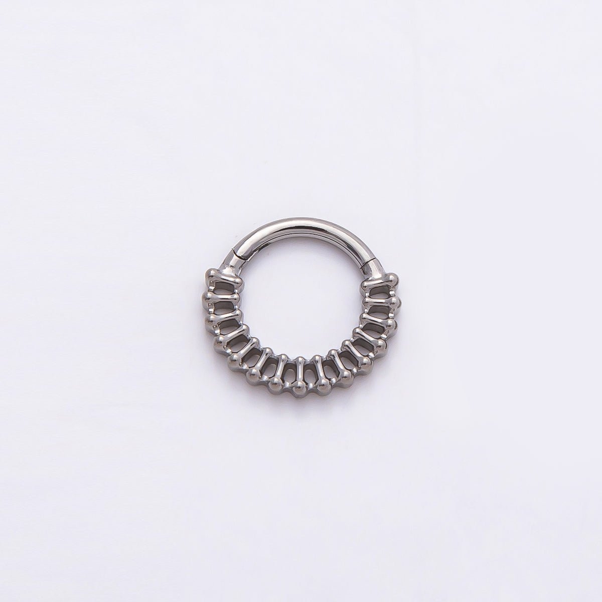 Stainless Steel 11mm Geometric Molten Ball Bar Pull Gate Round Finding in Gold & Silver | Findings-00214 Findings-00215 - DLUXCA