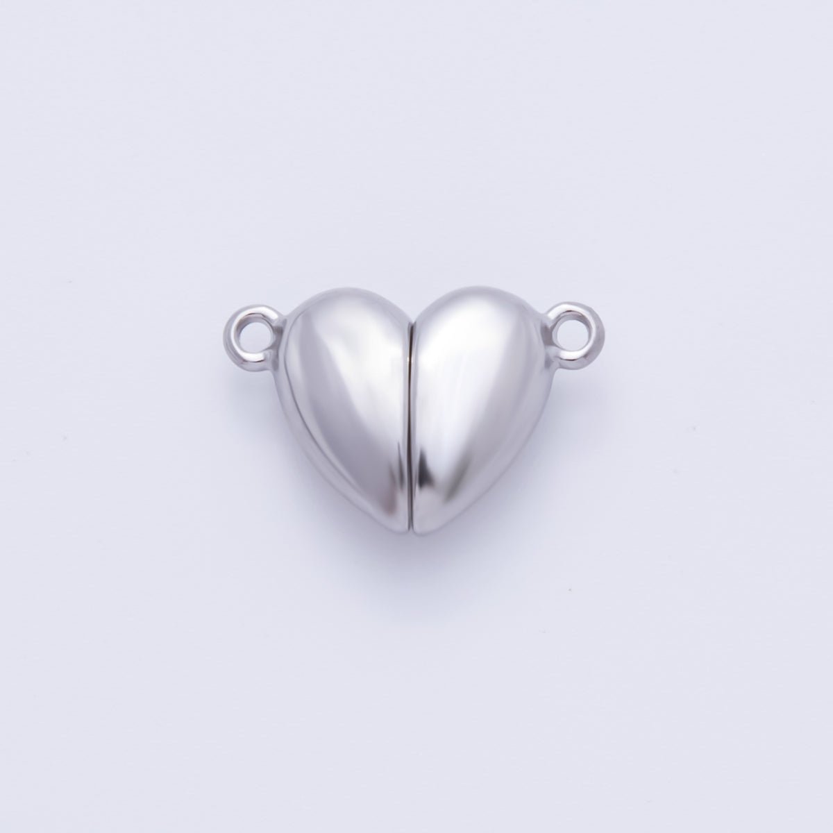 Stainless Steel 11mm Magnetic Heart Charm Connector | Z - 1234 - DLUXCA