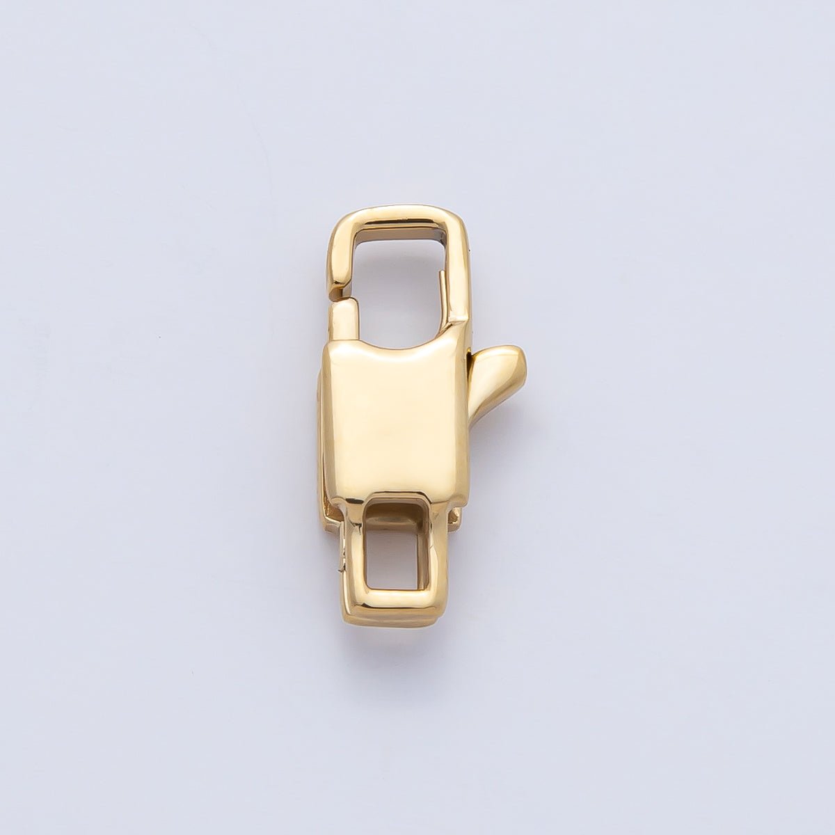 Stainless Steel 12mm Minimalist Rectangular Lobster Claw Closure Finding | Z1622 - DLUXCA