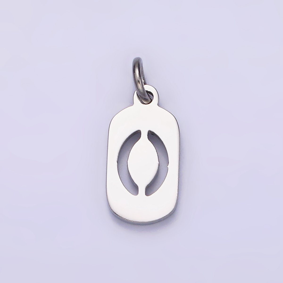 Stainless Steel 13.5mm Number 0 - 9 Open Script Mini Tag Add - On Silver Charm P - 601 - P - 610 - DLUXCA