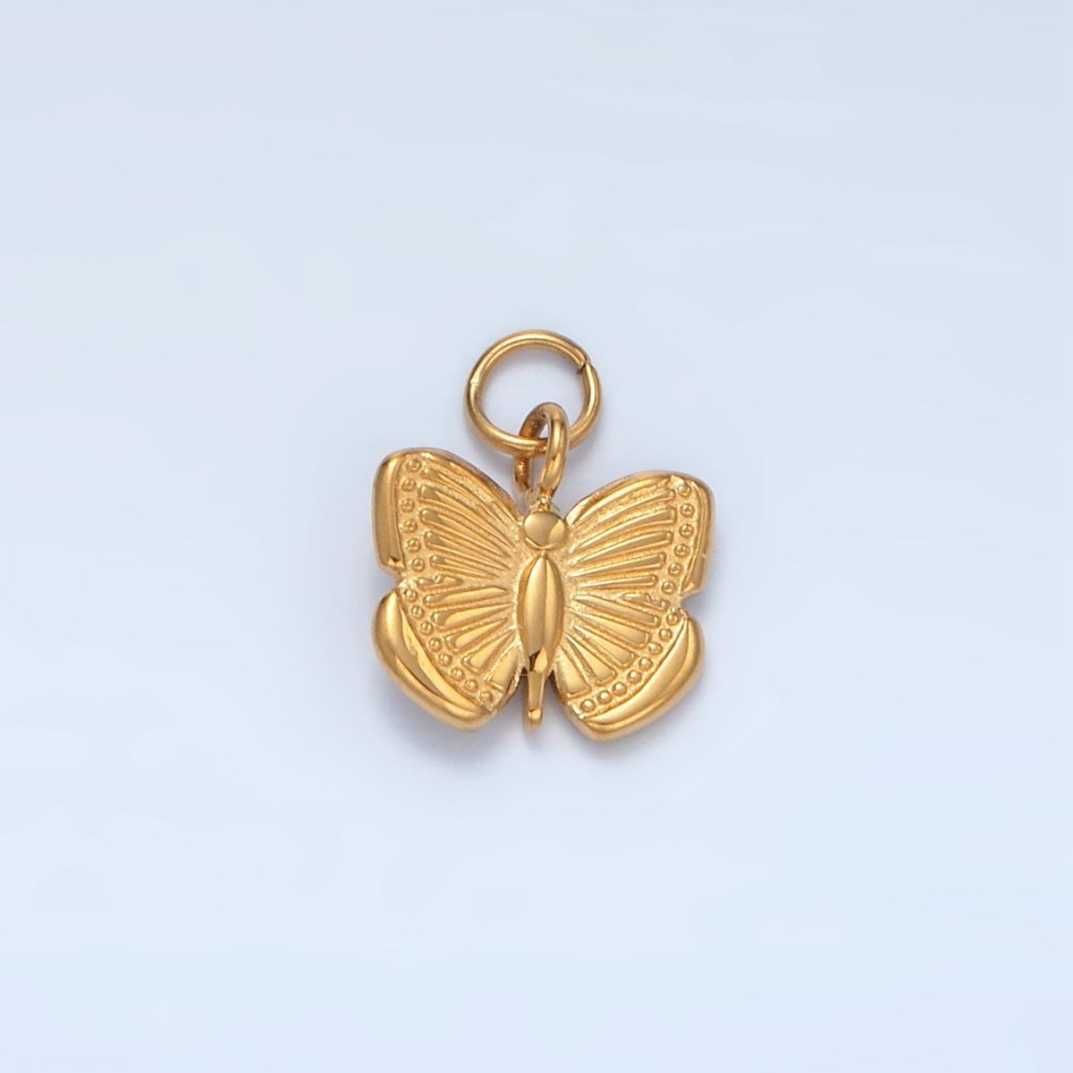 Stainless Steel 13mm Butterfly Mariposa Minimalist Charm | P696 - DLUXCA