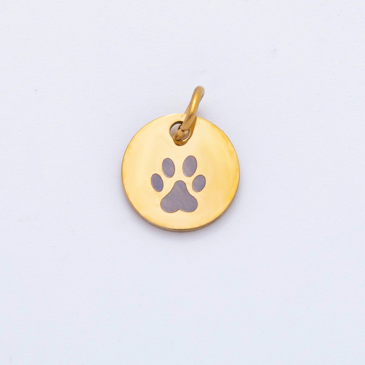 Stainless Steel 13mm Round Engrave Laser Charm in Mountain, Rainbow, Dog Paws & Palm Tree | AH - 904 - AH - 908 - DLUXCA