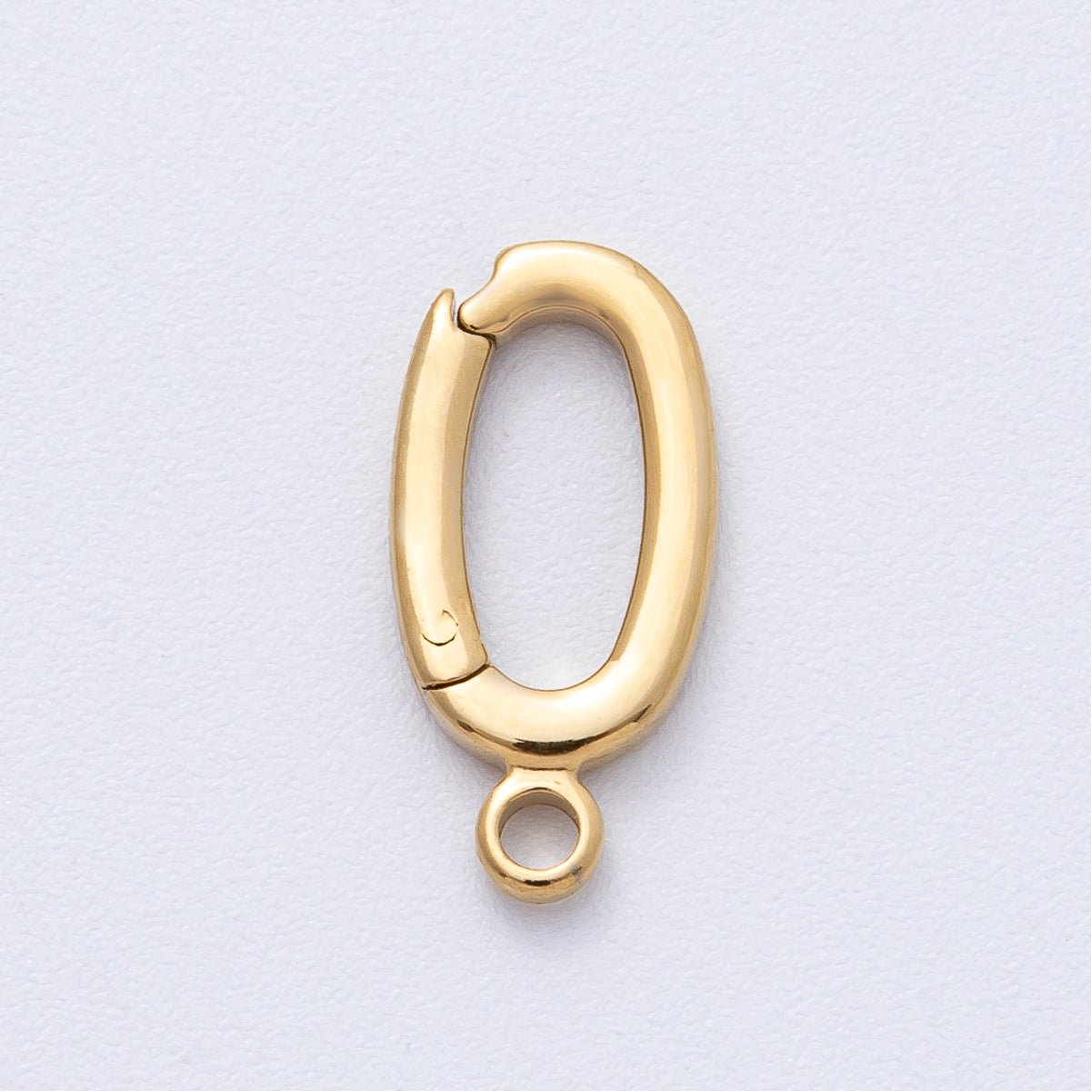 Stainless Steel 17mm Pull Gate Oval Bail Enhancer for Necklace Jewelry Finding | Z1659 - DLUXCA