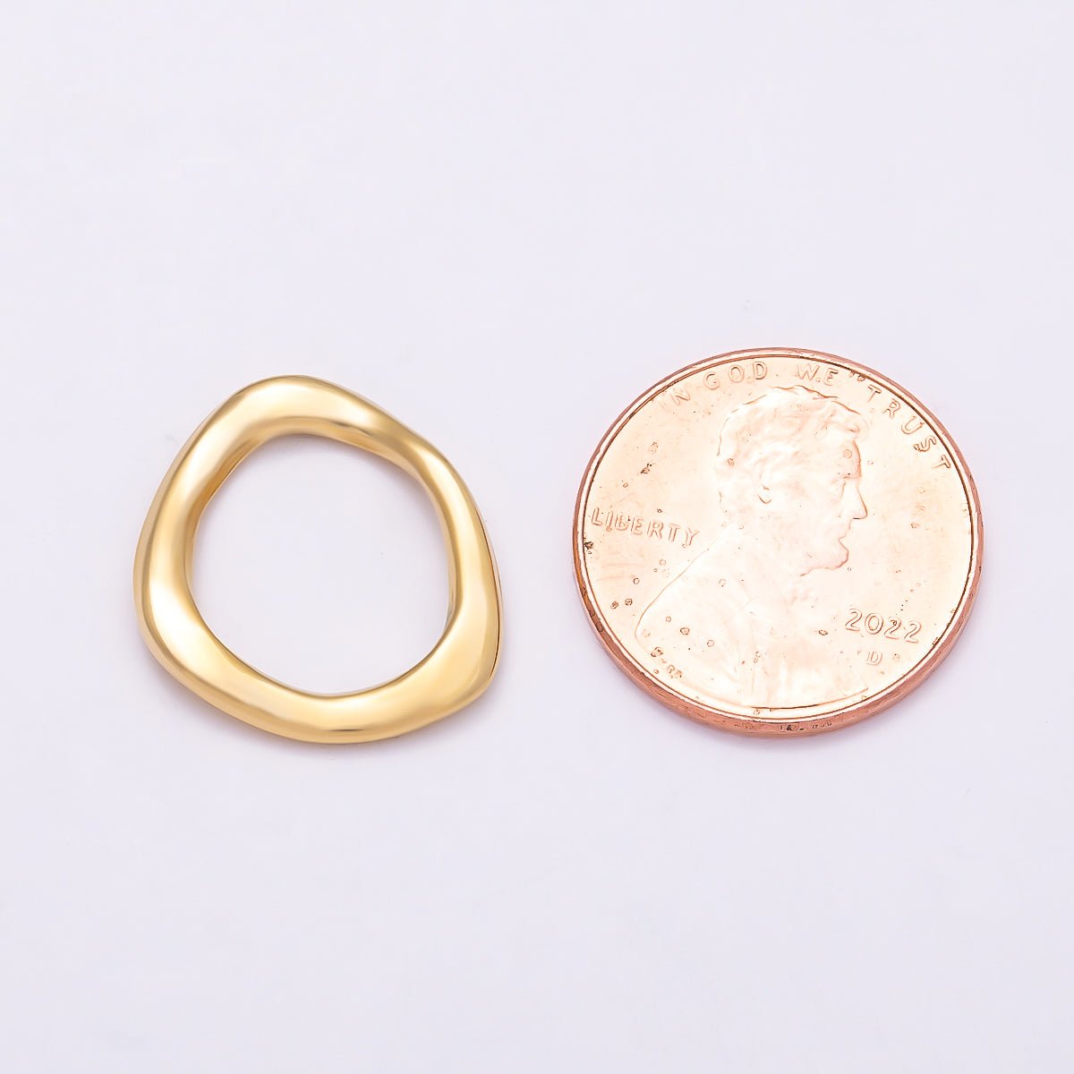 Stainless Steel 18mm Geometric Abstract Link Finding | Findings-00173 - DLUXCA