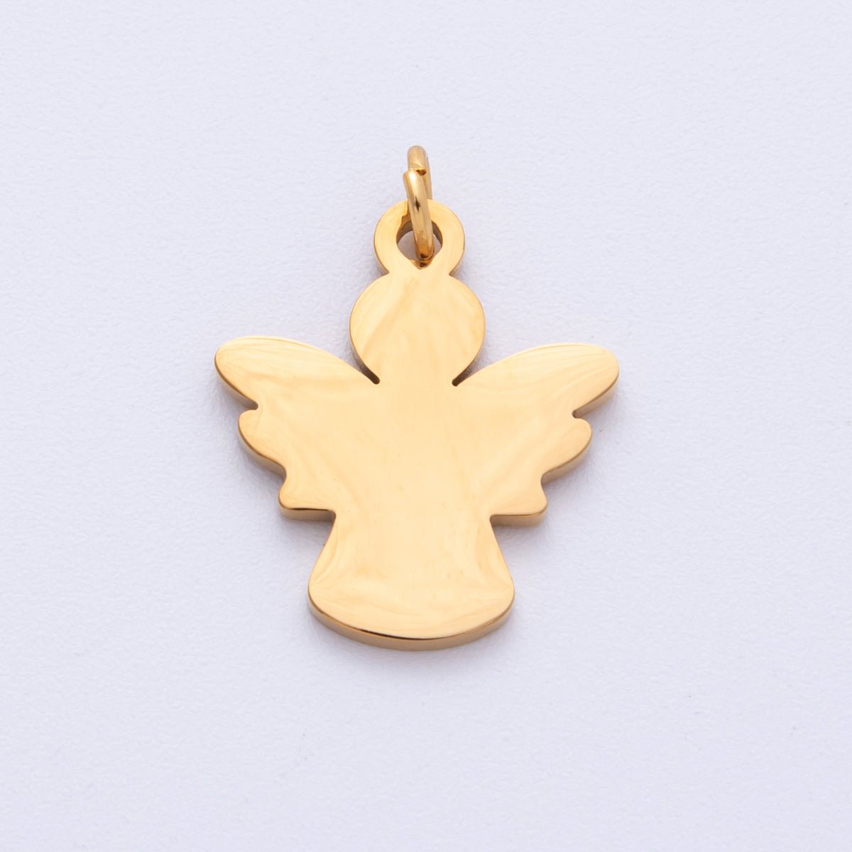 Stainless Steel 20mm Angel Silhouette Minimalist Charm in Gold & Silver | Charms - 00097 Charms - 00098 - DLUXCA