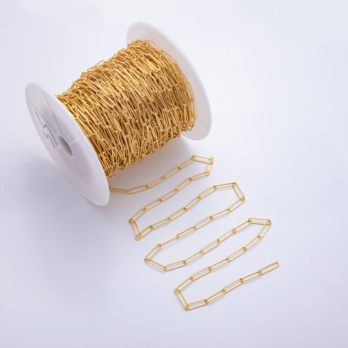 Stainless Steel 20mm Paperclip Unfinished Chain by Yard | ROLL - 1703 - DLUXCA